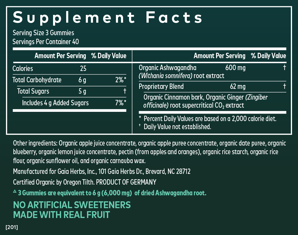 Gaia Herbs Ashwagandha Gummies 81 Count