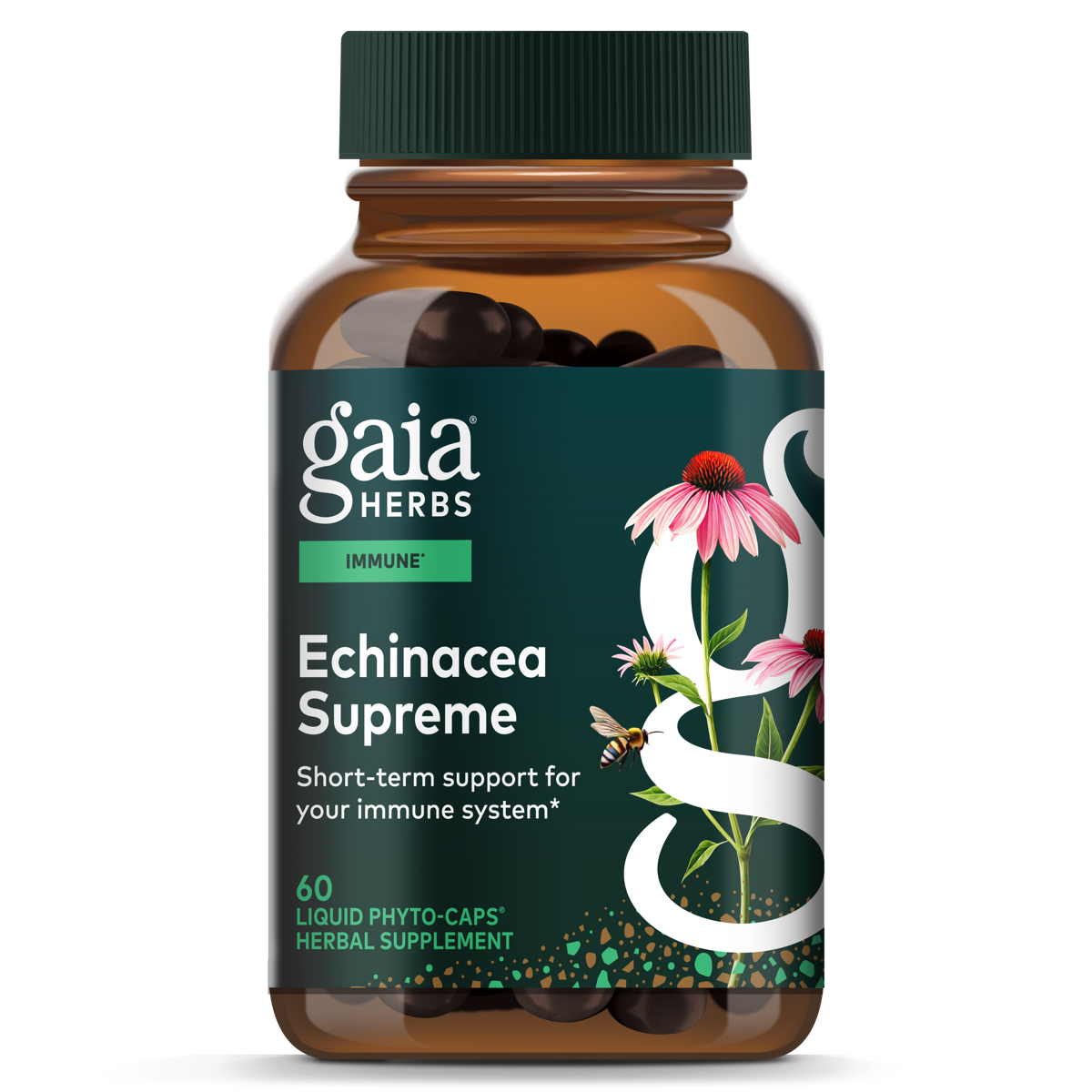 Gaia Herbs Echinacea Supreme for Immune Support || 60 ct