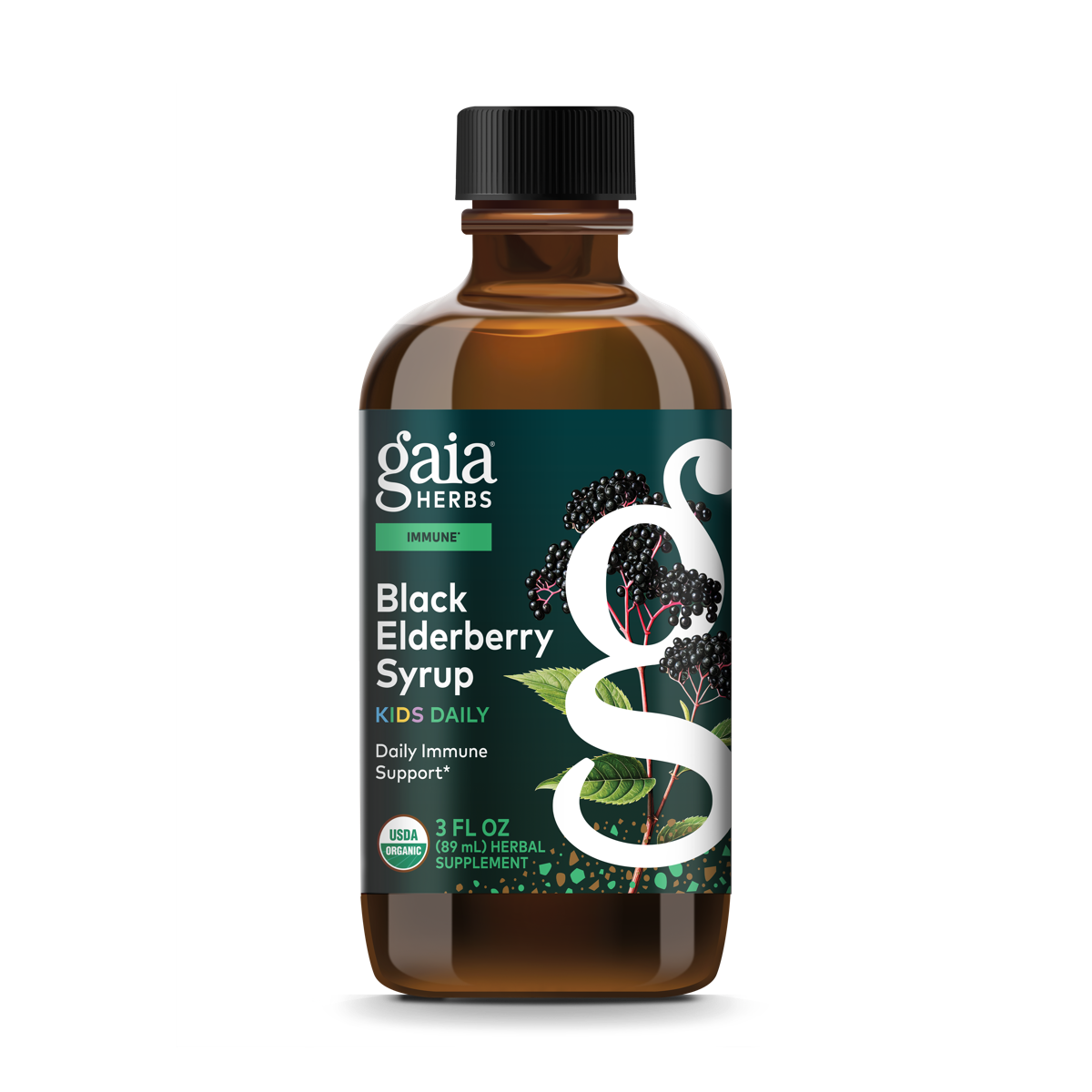 GaiaKids® Black Elderberry Syrup - Kids Daily (COG)