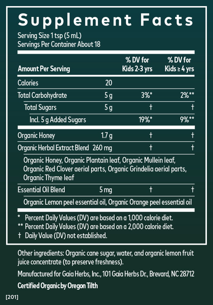 GaiaKids® Bronchial Wellness Syrup - 3 oz