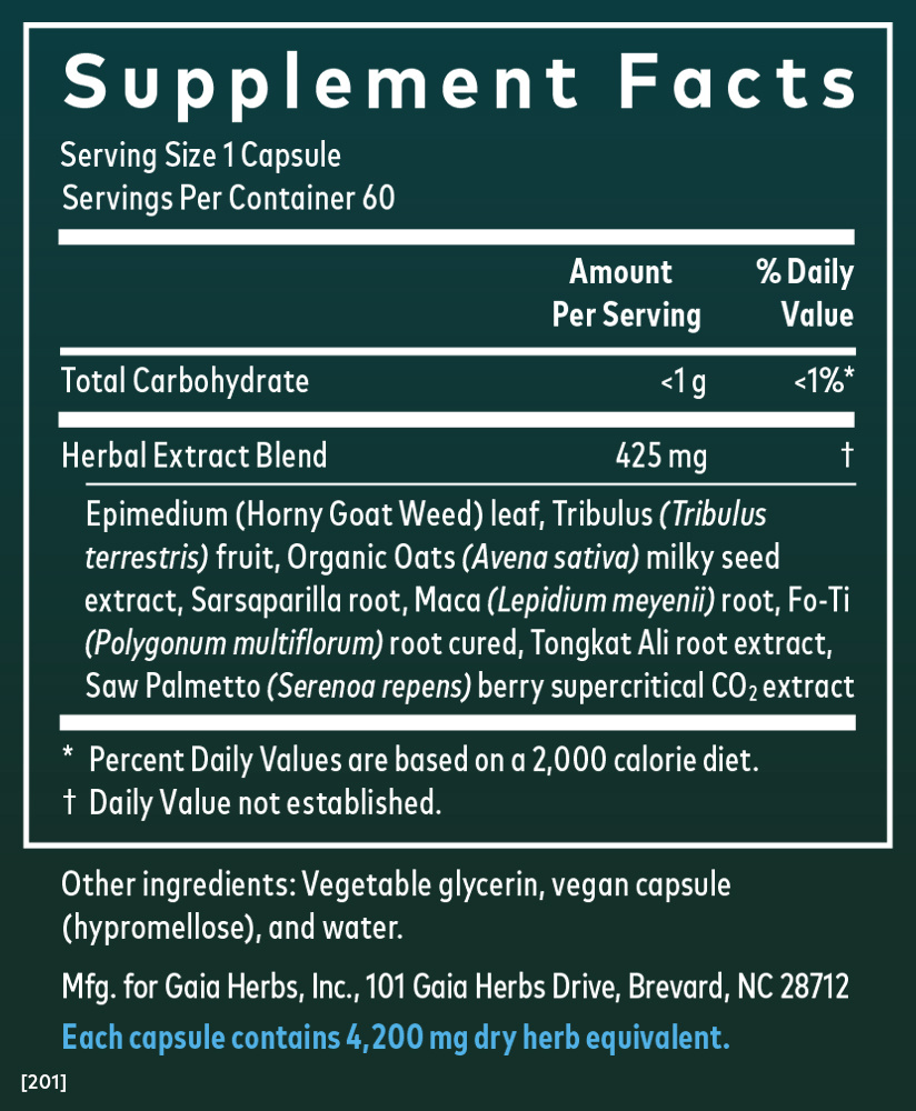 Gaia Herbs Male Libido for Men 60 Count Bottle
