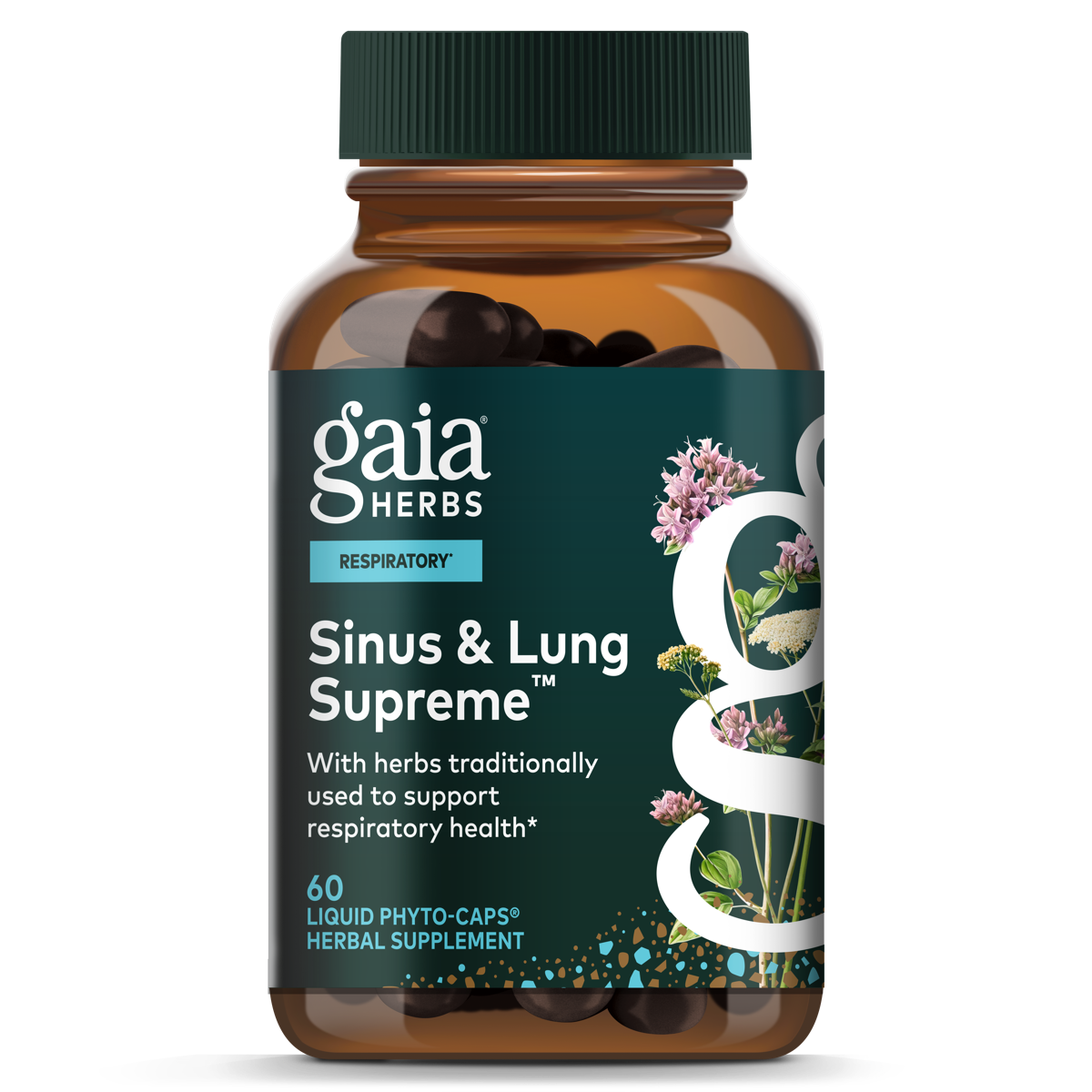 Gaia Herbs Sinus & Lung Supreme for Respiratory Support || 60 ct