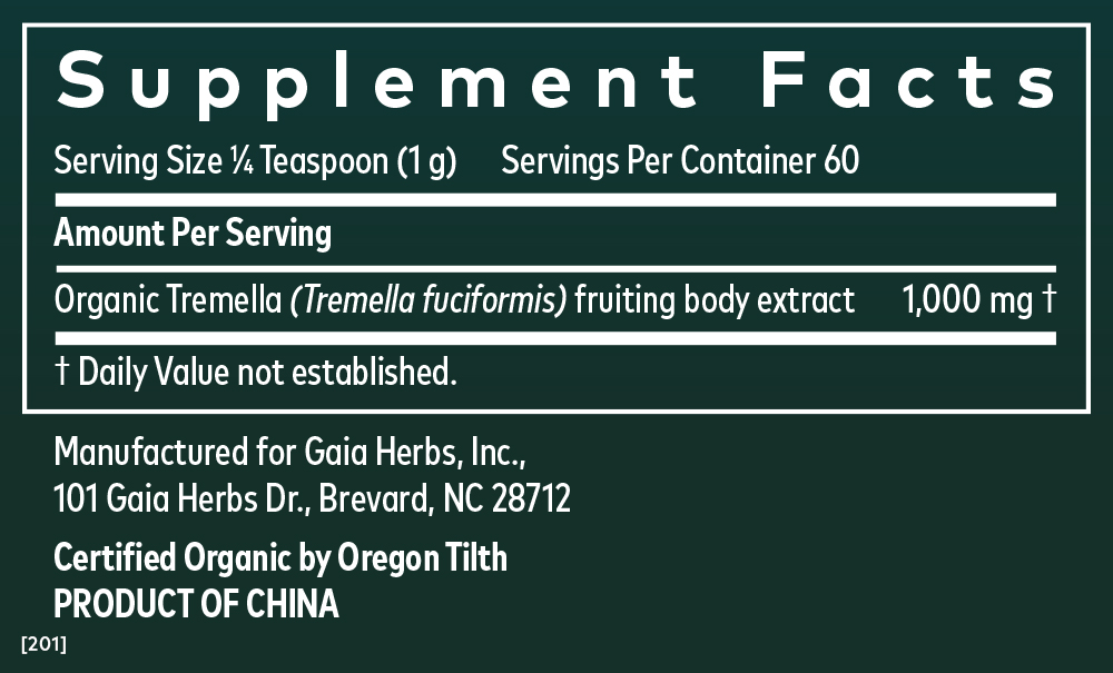 Tremella Mushroom Powder 2.2 oz